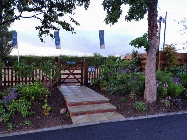The dog exercise field entrance